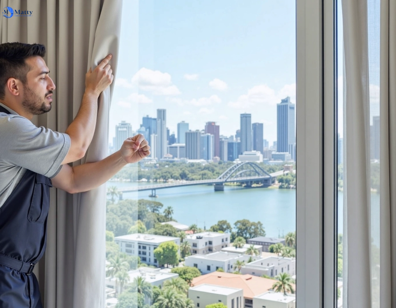 Professional curtain steam cleaning service brownlow-hill-nsw QLD by Matty Curtain Cleaning